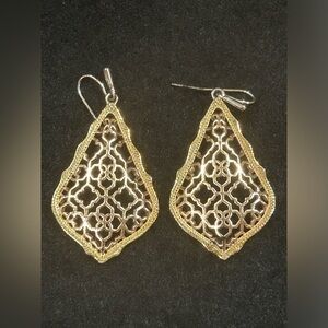 Kendra Scott “Addie” Gold Tone Filagree Drop Earrings
